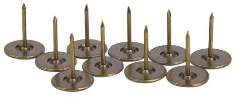 Acagala 100pcs Polsternagel Flacher Kopf Cyan Bronze Eisen Dekorative Stiftsofa Möbelzubehör (Durchmesser 16 mm*Gesamtlänge 20 mm)