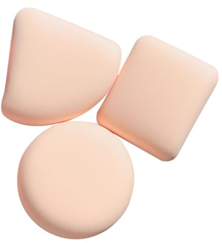 VICASKY Lot de 3 coussins d'air de maquillage - Poudre lavable pour poudre pour le visage et le corps - Utilisation douce et agréable pour la peau - Pour la maison et les déplacements