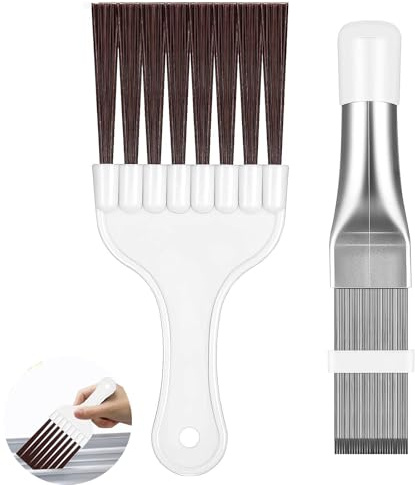 Pack of 2 Slat Comb Dryer, Dryer Cleaner, Dryer Cleaning Brush, Dryer Brush Cleaning, for Heat Pump Dryers, Dryers, Air Conditioners, Refrigerators, Coils and Tight Gaps