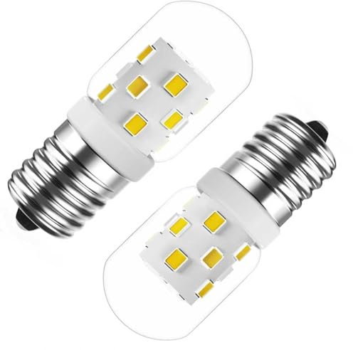 GIVOIVEC LED Microwave Light Bulbs, E17 LED Bulb Dimmable for Range Hood, 3W 380 Lumens, LED Appliance Light Bulb Over Stove, Daylight White 6000K 2 Pack