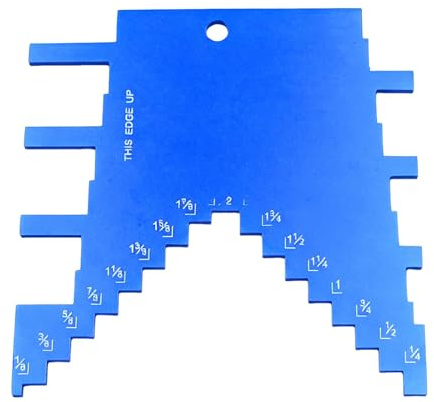 MagiDeal Step Depth Gauge for Table Saw Calibration Tool Lightweight 112mmx111mm Professional Accessory with Incremental Markings