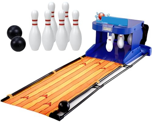 Elektroniskt bowlinghallsspel, hopfällbart inomhusfamiljespel bowlingspel, med LED elektronisk resultattavla och automatisk återställningsfunktion, för barn och vuxna interaktivt spel 3.5m/11ft