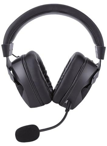 Garsent Casque de Jeu sans Fil pour PC, Mobile, Ordinateur Portable, Casque de Jeu Bluetooth 5.4 2,4 GHz avec Micro Amovible, RVB, Latence de 20 Ms, Son Surround 7.1, Prise Jack 3,5 Mm (Black)