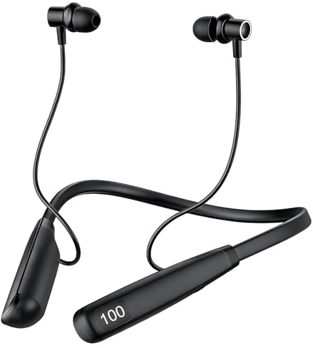 Bluetooth 5.4 Neckband Earphones Wireless IPX6 Waterproof Type-C Charging