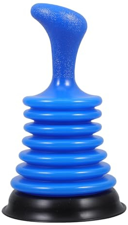 Generic Small Blue Drain Suction Plunger for Sink and Toilet, Bathroom and Kitchen Pipe Cleaner, Compact Tub and Shower Drain Unblocker Tool