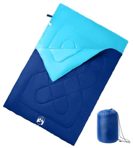 Schlafsack für Camping Deckenschlafsack,Doppelschlafsack mit Kissen Erwachsene Camping 3-4 Jahreszeiten für Wandern, Rucksackreisen, und Campen