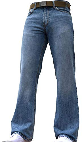 BNWT - Pantalones vaqueros para hombre con corte de botas, acampanados, color azul Azul – Azul claro 30W/30L