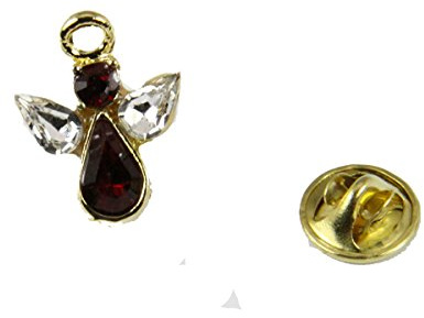 6030615 July Crystal Birth Month Angel Pin Guardian Lapel Brooch Tie Tack