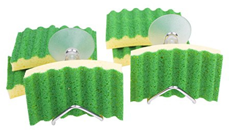 LTWHOME Gelb und Grün Mehrzweck Zellulose Schwamm mit kostenlosem Schwammhalter Serie (Packung mit 8)