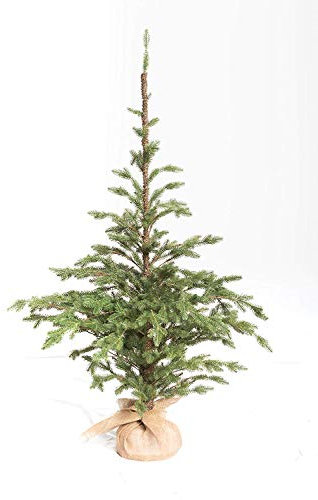 XONE Pinetto PE Effekt Real Touch 120 cm | Mini künstlicher Weihnachtsbaum mit Jute-Basis