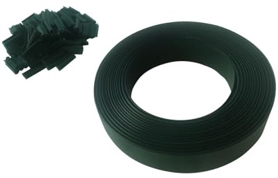 Toilinux.com Kit Lamelles Occultantes PVC Vert 50 m avec Clips de Fixation – Brise Vue pour Grillage Rigide – Installation Facile sans Outil – Résistant UV – Clôture Jardin