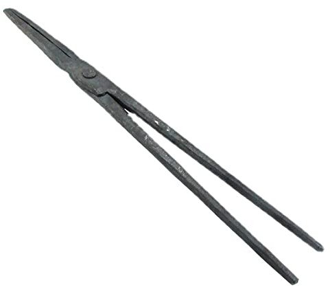 Tenaza de forja Tenaza de forja de boca puntiaguda 300mm de longitud Tenaza de forja para la fabricación de cuchillos de yunque Tenaza de forja se puede calentar Herrero Ingeniero