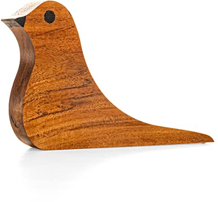 Tarini Gallery Türstopper aus Holz, handgeschnitzter Keil, dekorativer Türstopper für Zuhause und Geschenke (Vogelform)