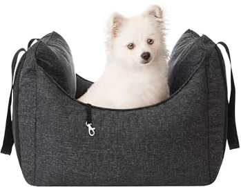 Hundeautositz, Hundedecke Auto rückbank, Transportbox Katze, Hundebox, Hundekorb, Hundegeschirr, Hundebett, Hundekörbchen, Asche Ökoleinen, 60x55cm
