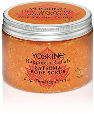 Yoskine Happiness Rituals Satsuma Körperpeeling Erfrischendes Peeling mit Zitrusduft für strahlende Haut