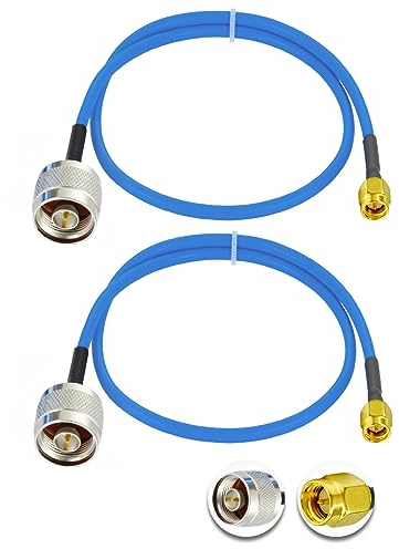 Vecys 2PCS SMA Männlich zu N Typ Männlich RF-Koaxialkabel N Typ RF-Koax Pigtail Kabel 20 /50CM RG402 SMA Männlich 50 Ohm Low Loss Verlängerungskabel