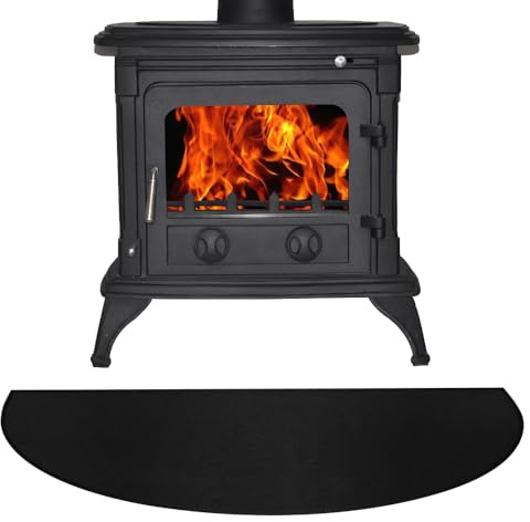 LUFEIS Tapis De Cheminée, 107 x 61cm Tapis Anti Feu, Tapis de Cheminée Ignifuge, Tapis Ignifuge Devant de Cheminee, Tapis Ignifuge, Tapis de Protection pour Le Foyer de Cheminée, Poêle, Barbecue