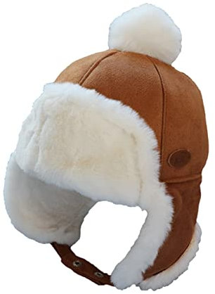 Kleinkind Baby Fliegermütze warm gefüttert Kinder Wintermütze mit Ohrenklappe für Mädchen und Jungen