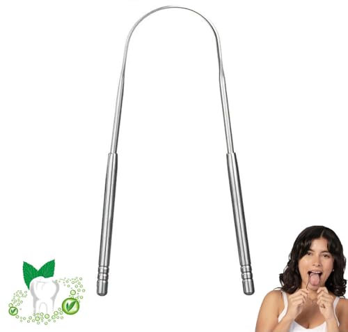 Stainless Steel Tongue Cleaners Metal Tongue Scrapers Restore Fresh Breath U-Shaped Travel Tongue Scraper with Flexible Design Improve Taste and Oral Health Hygiene Product for Men and Women