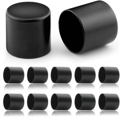 Ganzoo Endkappen aus Metall in Schwarz, 10er Set, für 8 mm bzw. 10 mm PPM Seil, Tau, Schnur und Paracord, Kordelende sauber abschließen, für Hundeleine, Halsband, Schmuck und Outdoor-Zubehör