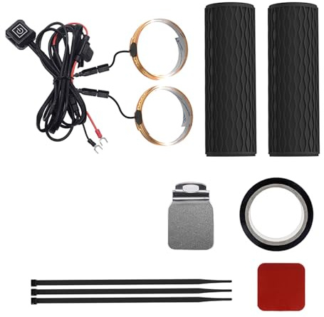 YIGZYCN Mango calefactado mejorado para motocicleta, mango de calefacción eléctrica inteligente, juego de empuñadura de manillar calentado inteligente para parte de motocicleta
