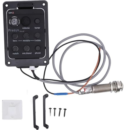 Vorverstärker für Akustik-E-Gitarre, Aktiver 3-in-1-Vorverstärker-Equalizer mit Integriertem Tonabnehmer Zum Üben und Aufführen