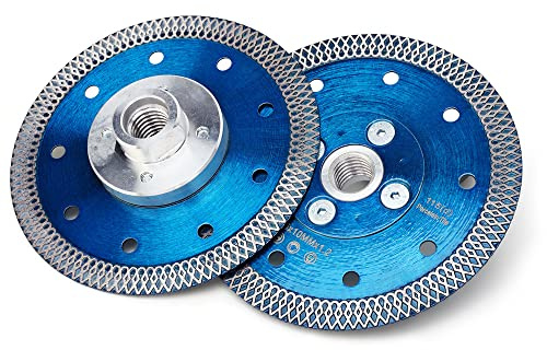 Solidure Extra Dünn Diamant Trennscheibe 115 mm x M14 Turbo Diamant Sägeblatt für zum Schneiden Schleifen Granit Marmor Beton Fliesen