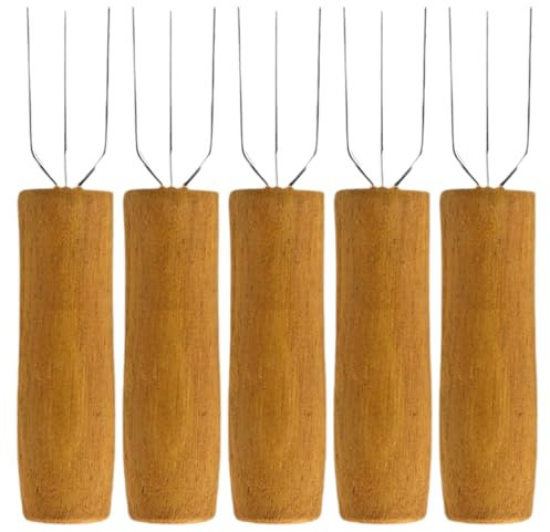 Juego de 5 pinchos para barbacoa de primera calidad con tenedores de mazorca, soportes y tenedores de maíz dulce, accesorios de parrilla para barbacoa al aire libre