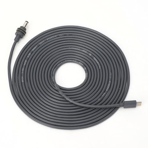 FTVOGUE Cavo di Alimentazione CC Satellitare Rettangolare, Cavo di Alimentazione Stabile 18 AWG con USB C per Mini Parabola Satellitare Rettangolare, Materiale in Gomma e Rame (23 m/75,4