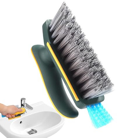 Bodenschrubberbürste – Fliesenfugen-Reinigungsbürste, Badezimmer-Bodenreiniger | 3-in-1-Multifunktions-Schaberwerkzeug, Fugenbürste ohne Tote Zonen, Tiefenreinigungsbürste für Lücken und Ecken