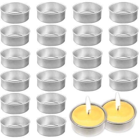 Mivanta Teelichthalter Metall – 20 Stück, Ideal für Teelichteinsätze und Dekoration