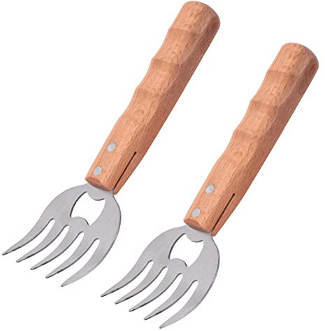 Ciieeo 2-teiliges Küchen-fleischschredder-krallen-grillwerkzeug Aus Edelstahl Tragbarer Fleischtrenner Ergonomischer Griff