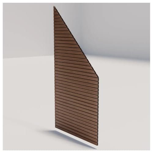 HORI Rhombus-Style WPC Sichtschutz Schräg - Stecksystem - Zaun - Garten - Gartenzaun - Lamellenzaun - Windschutz - Zaunelemente Farbe Braun