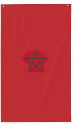 Dekorative Flagge von Marokko, 90 x 152 cm, leichter und eleganter Stoff, individuelle Outdoor-Flagge