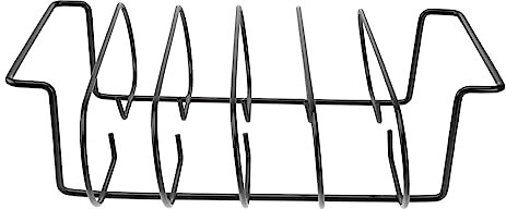 FONDOTIN Rippchenhalter Grill Aus Eisen Für Rinder Zum Räuchern Und Grillen Stabiler Steak Rack Mit Beidseitigen Griffen Und Hitzebeständig