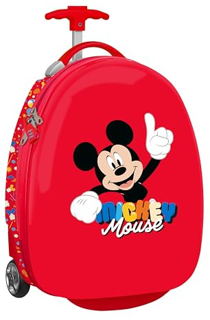 safta Mickey Mouse Good Day - Trolley de Cabine 16 Pouces, Valise à roulettes, Cadenas de sécurité, Valise légère, 28 x 23 x 43 cm, Bleu, M, Décontracté