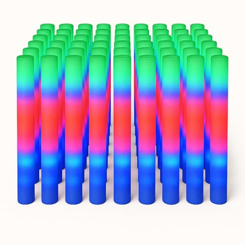 ZZ DISFRAZZES | Bastone in schiuma a LED da 46,5 cm, tubi luminosi, confezione da 24 pezzi
