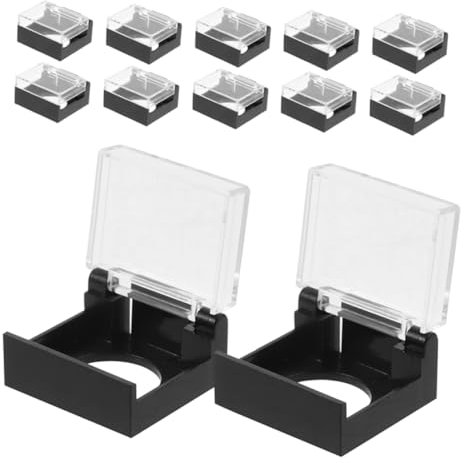 NUOBESTY 20piezas Cubiertas De Botón Transparentes Protector De Interruptor Pulsador Fácil Instalación