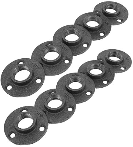 LOORGVEL 10pezzi Flangia Per Pavimento in Ferro Malleabile Raccordo Decorativo Per Mobili in Ferro Base Fissa Per Flangia Per Scaffalature e Decorazioni Interne