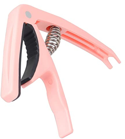 CLISPEED Ukulele Kapodaster Gitarren Capo Federspannung Einstellbar Abs Pink Für Akustik Und E-gitarren