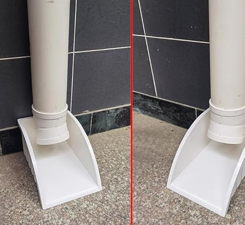 Eawfgtuw ABS Rainwater Hopper and Downspout Extension for Efficient Gutter Drainage and Rainwater Collection, White or Grey(White)