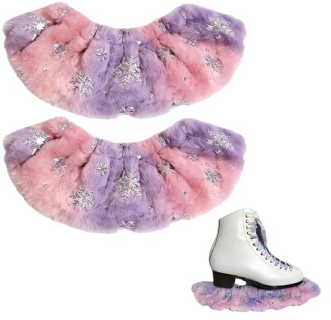 MiOYOOW Kufenschoner für Eiskunstlaufschuhe, 2 Stück Schlittschuhschoner, Elastische Kufenstrümpfe für Hockeyschlittschuhe Eiskunstlaufschuhe Damen und Herren
