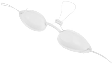 Healeved Lunettes de Protection Blanches Réutilisables pour Lavage des Sourcils, Masque Oculaire Réglable en Matériau Doux, Accessoire Yeux pour Usage Quotidien et Soins Esthétiques