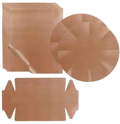Hojas de papel para hornear, reutilizables, antiadherentes, aptas para alimentos y listas para horno, papel de horno para freidoras de aire caliente, para el hogar, jardín, camping, barbacoa, picnic