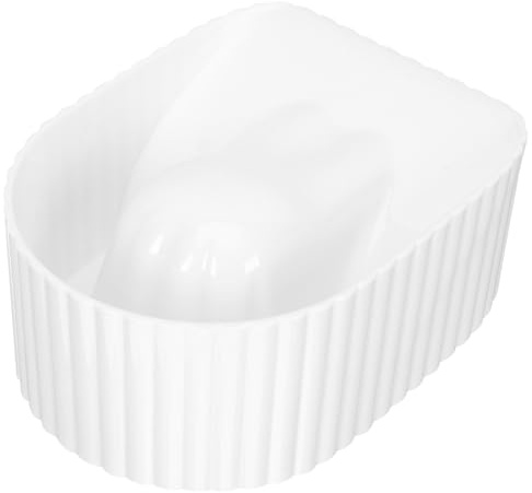 Cuenco para Manicura Remojar para Uñas Acrílico Blanco | Recipiente Transparente en Forma de Concha, Lavado de Dedos y Limpieza Apoyo para Tratamientos y Reposo de Mano