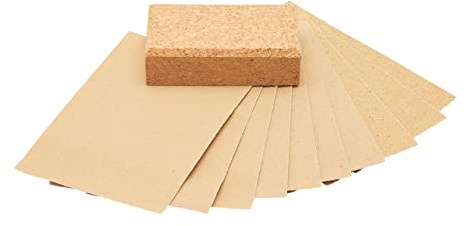 Fit For The Job 11-teil. Schleifset – 3x feine, 4x mittlere | 3x grobe Schleifblätter Kork-Schleifblock zum Schleifen von Holz, Möbeln, Metall, Gips für Heimwerkerarbeiten