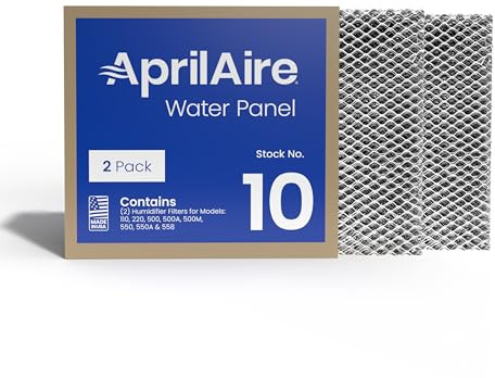 Aprilaire - 10 A2 10 Replacement Water Panel for Whole House Humidifier Models 110, 220, 500, 500A, 500M, 550, 550A, 558 (Pack of 2) Aluminum