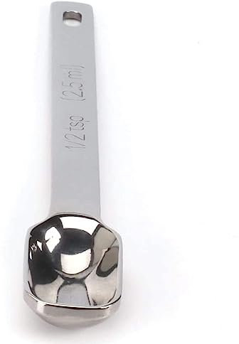 2 Lb. Depot 1/2 Teaspoon Measuring Spoon tsp Heavy-Duty Stainless Steel Metal, Narrow, Long Handle Fits in Spice Jar, Single One Half ½ Tea Spoon