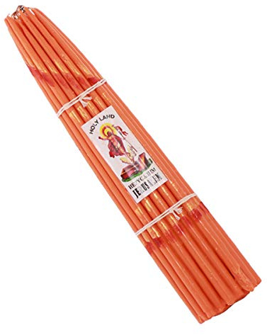 NKlaus vela de altar vela ritual Jerusalén 33 vela naranja 39128
