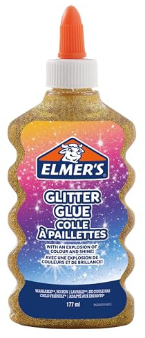 Elmer's pegamento con purpurina dorado | lavable y apto para niños | 177 ml